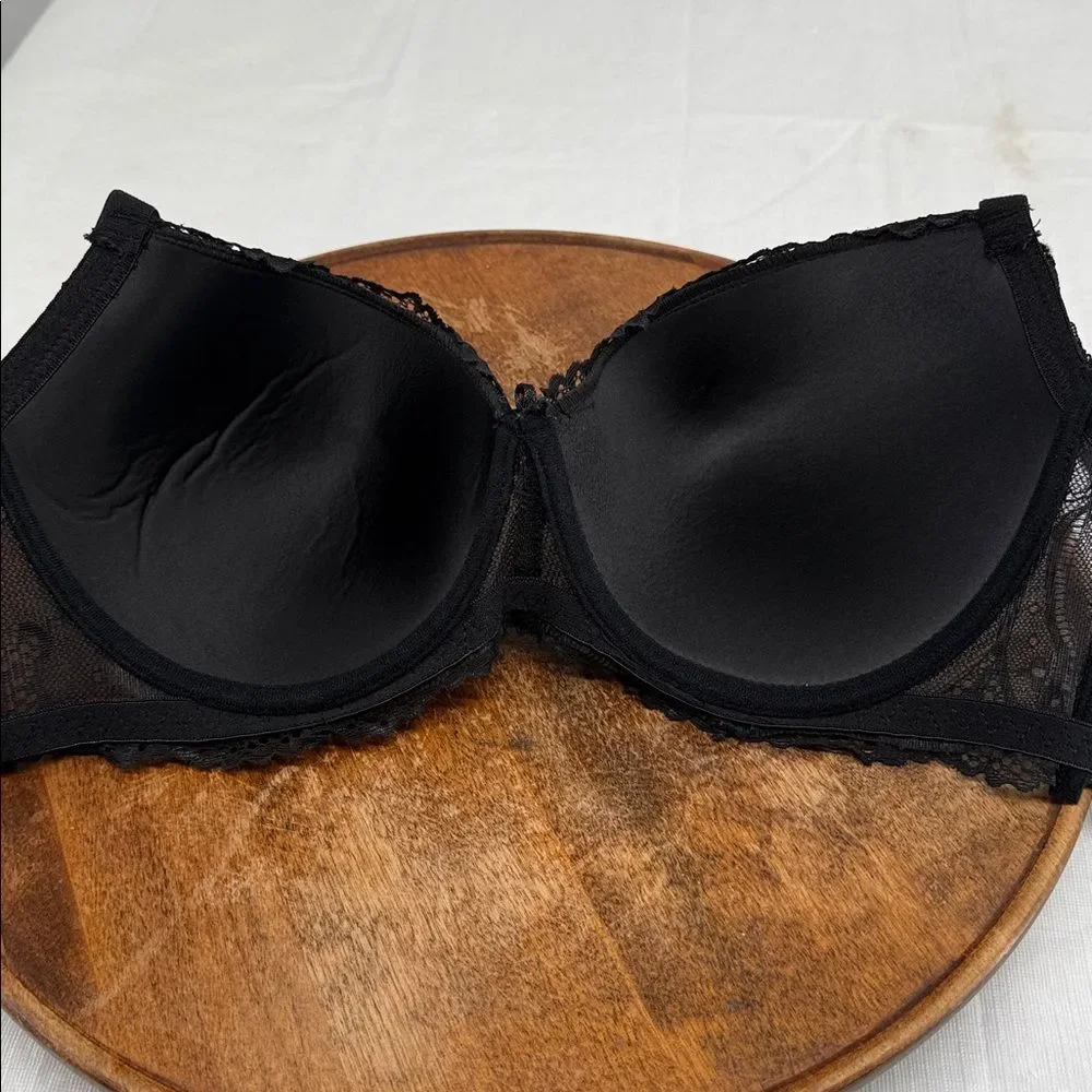 International Intimates Bra Wm 38D Black Lace Underwire